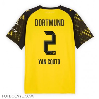 Camiseta Borussia Dortmund Yan Couto #2 Primera Equipación 2025-26 manga corta Camiseta Borussia Dortmund Yan Couto #2 Primera Equipación 2025-26 manga corta